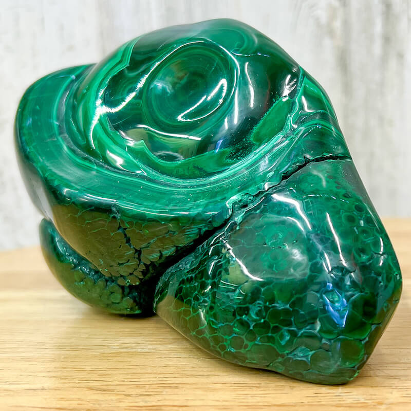 Buy Geuine Malachiter? Shop at Magic Crystals for Genuine Malachite Free Form - Malachite Carved Free Form - Malachite from Congo, Malachite Free Form, Natural Stone Beautiful Quality Polished Malachite Free Form, Malachite Gemstone Free Form, Home Decor. malachite jewelry, malachite stone. Malachite-Freeform-H
