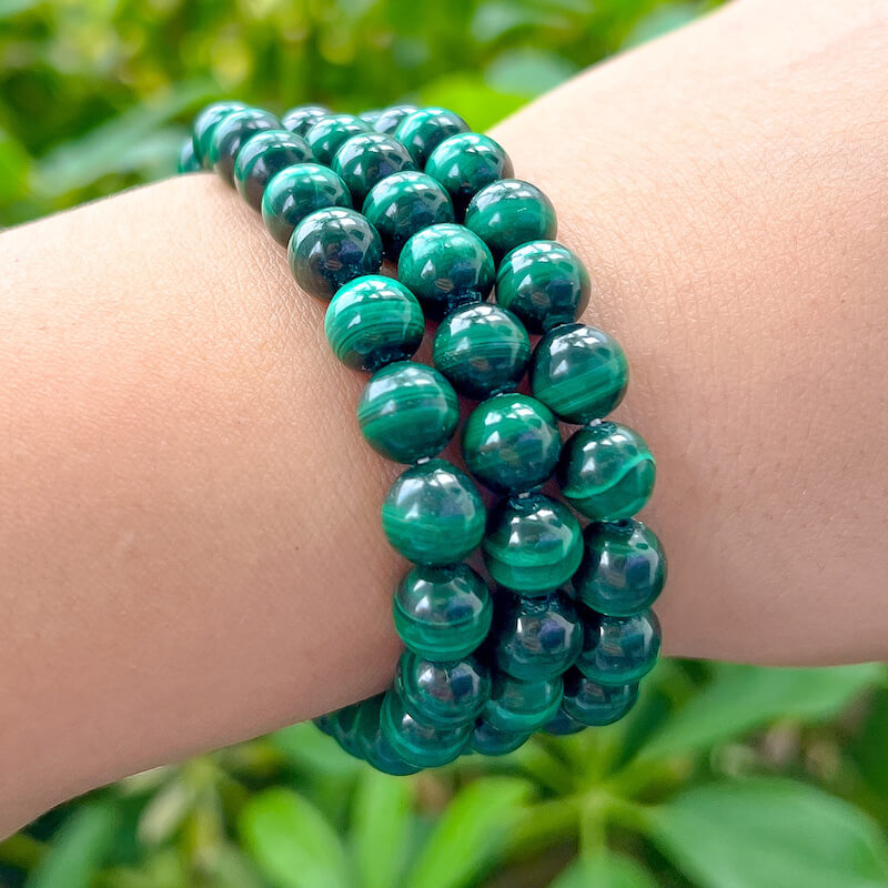 8 mm Malachite-Gemstone Beaded Bracelet - MagicCrystals.Check out our Gemstone Beaded Bracelet made of polished stone - 8mm Crystal Stone bracelet. This are the very Best and Unique Handmade items from MagicCrystals.com Crystal Bracelet, Gemstone bracelet, Minimalist Crystal Jewelry, Trendy Summer Jewelry, Gift for him and her.