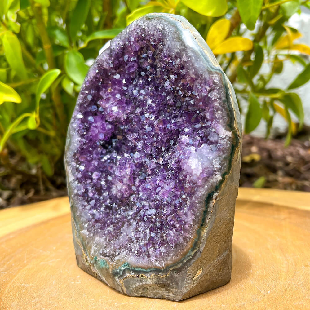 Polished Amethyst Geode Cluster - Cathedral Amethyst - Group 2. Polished Cut Base Amethyst Cluster. Amethyst Polished Geode - Cathedral Amethyst - Magic Crystals. Deep Purple Amethyst from Brazil and uruguay.