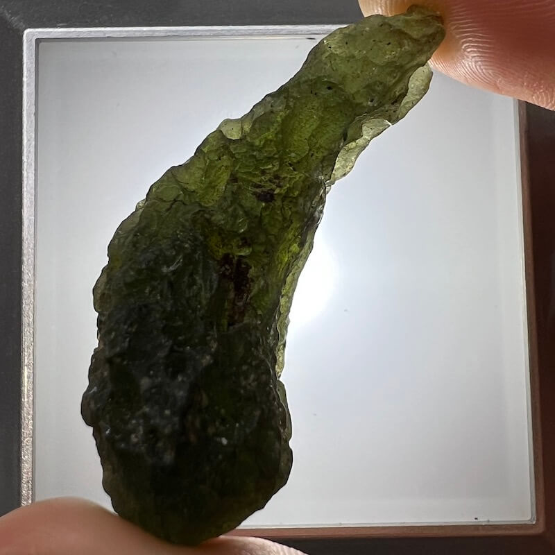 6 to 15g RARE Authentic moldavite stone Czech Republic,Tektite Crystal. 6.01 - 15 Grams Moldavite 'A' Grade. RARE Authentic Moldavite - Meteorite - Healing Crystal - Moldavite available. Looking for an genuine moldavite? Find Moldavite Meteorite tektite when you shop at Magic Crystals. 5 Grams of Authentic Moldavite stone from Czech Republic - Tektite Crystal, 'A' Grade at Magiccrystals.com