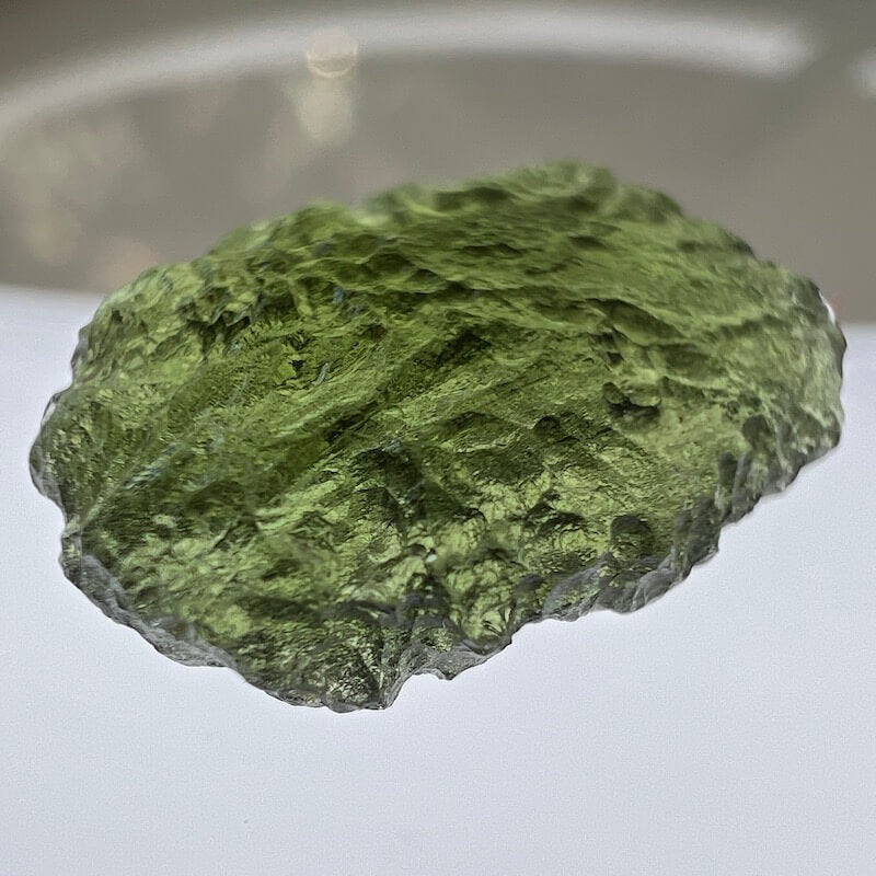 1.01 Gramos - 1.5 Gramos Moldavita Auténtica de República Checa - Cristal de Tektita, Grado 'A'