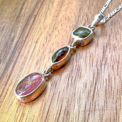 Multicolor Tourmaline Stone Necklace