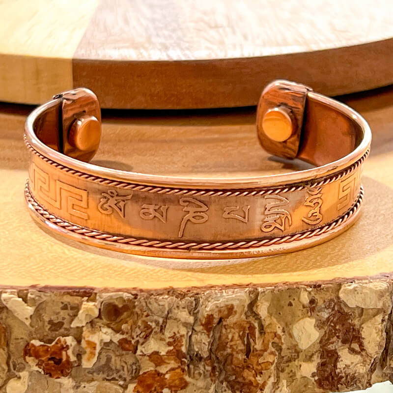 Solid-Copper-Bracelet. Powerful Copper Bracelet Handmade Cuff Wristband. 100 copper, Om-Namah-Shivaya-Copper-Bracelet