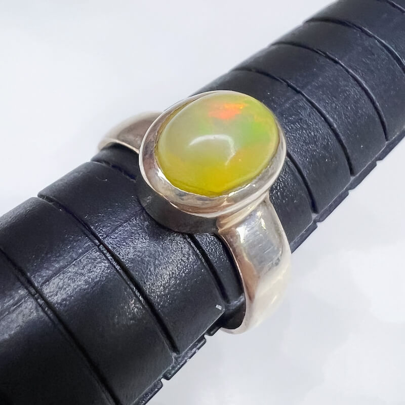 Natural Opal Sterling Silver Ring