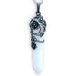 Flower Pendant Necklaces: Gemstone Crystal Necklace - Magic Crystals.  Opalite-Flower-Wrap-Necklace. Flower Wrap Pendant Necklace