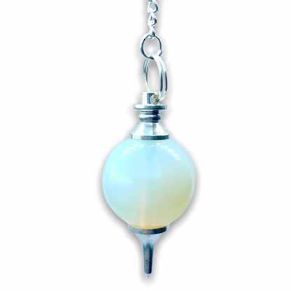 Opalite Sphere Pendulum. Find Opalite Sphere Pendulum - Opalite Pendant crystal pendulum dowsing when you shop at Magic Crystals. Light Blue Pendulum.