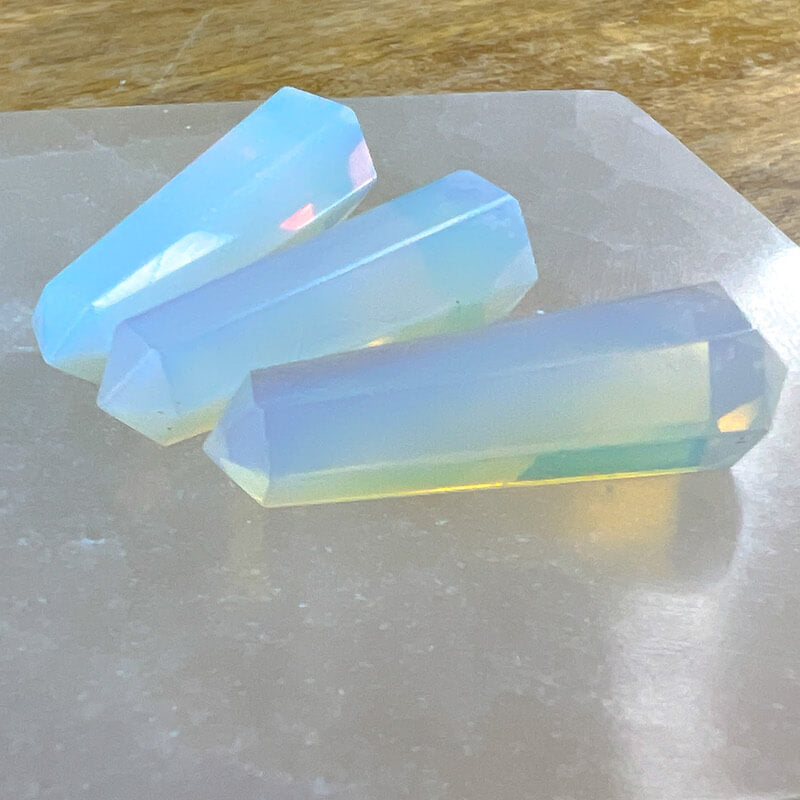 Double Point Stone.  Opalite-Stone-Stone-Double-Point. Natural Double Terminated Point Crystal.- Magic Crystal. Natural Double Terminated Point Crystal - MAGICCRYSTALS