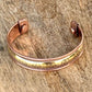 Copper Bracelet Magnetic - Pentacle design - Magic Crystals - Copper Jewelry