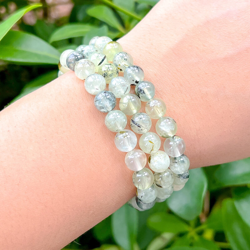 8 mm- Prehnite-Gemstone Beaded Bracelet - MagicCrystals.Check out our Gemstone Beaded Bracelet made of polished stone - 8mm Crystal Stone bracelet. This are the very Best and Unique Handmade items from MagicCrystals.com Crystal Bracelet, Gemstone bracelet, Minimalist Crystal Jewelry, Trendy Summer Jewelry, Gift for him and her.