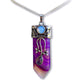 Purple-Onyx- Pendant-Necklace. Flower Point Gemstone Pendant Necklace. Flower Point Gemstone Pendant Necklace - MagicCrystals