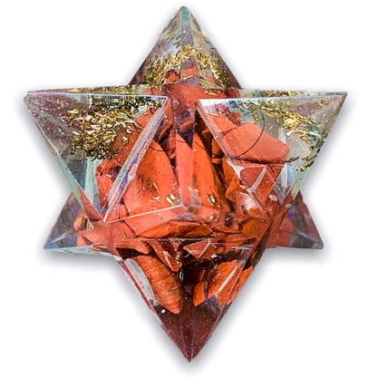 Red Jasper Orgone Merkaba helps against EMF and haarp radiations in our environment. ORGONE RED JASPER Gemstone Merkaba Star Orgone. Magic Crystals carries Merkaba filled with healing crystal. Merkaba Symbol – Sacred Geometry. Merkaba, also spelled Merkabah, translates literally to light, spirit, body.