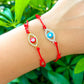 Evil-Eye-Bracelet.Shop at Magic Crystals for Protection. The Red String Bracelet has been worn throughout history in many cultures as a symbol of protection, faith, and good luck and acts as a shield from negativity and actually has many positive effects. In quite a few cultures a red string bracelet is believed to have magical powers.