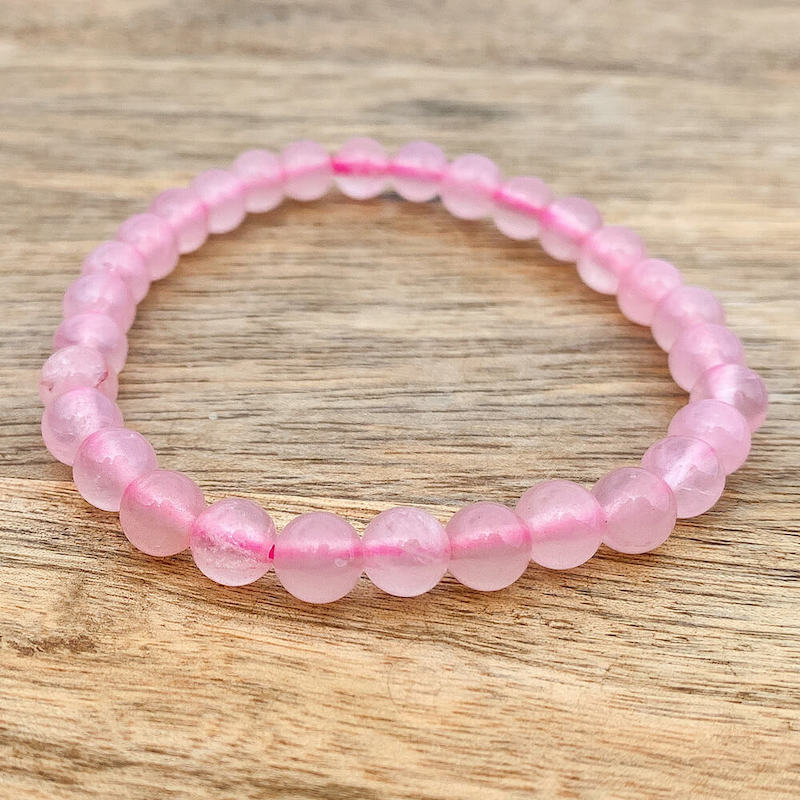 8 mm-Rose-Quartz-Stone-Gemstone Beaded Bracelet - MagicCrystals.Check out our Gemstone Beaded Bracelet made of polished stone - 8mm Crystal Stone bracelet. This are the very Best and Unique Handmade items from MagicCrystals.com Crystal Bracelet, Gemstone bracelet, Minimalist Crystal Jewelry, Trendy Summer Jewelry, Gift for him and her.