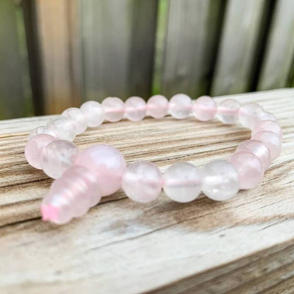 Looking for Rose Quartz Mala Beads Bracelet - Rose Quartz Jewelry? Shop at Magic Crystals. Stunning Grade A ++ Rose Quartz Crystal Bead Bracelet 8mm, Genuine Gemstone Bracelet, Promote love, Self-Love Gift for Men & Women. Bead Size: 8mm.