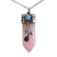    Rose-Quartz- Pendant-Necklace. Flower Point Gemstone Pendant Necklace. Flower Point Gemstone Pendant Necklace - MagicCrystals