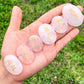 Rose-Quartz-Heal engraved-Palm-Stone. Natural Gemstone Palm Stone.Looking for Natural Gemstone Palm Stone - Worry Meditation Stones? Shop at magiccrystals.com . Magic Crystals carries Palmstones - Meditation Stones with FREE SHIPPING AVAILABLE. Empathetic, supporting and glowing with soft, pretty color, this Jade palm stone is a wonderful crystal gift for someone you love.