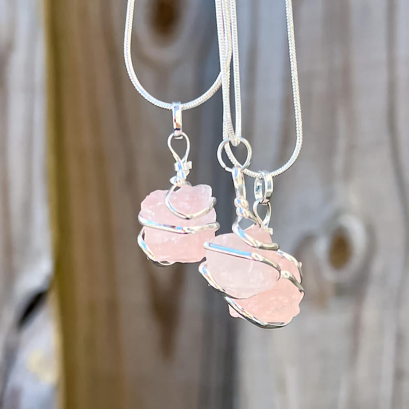 Check out our Genuine Rose Quartz Pendant Necklace. These are the very Best and Unique Handmade items from MagicCrystals that will bring you Love and Healing in many Different Areas. Made with Natural Rose Quartz Raw Gemstones. Rose Quartz Jewelry.