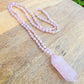 Shop beautiful hand-crafted Rose Quartz Mala 108 Necklace. High-quality Rose Quartz Prayer Beads Necklace at Magic Crystals. Magiccrystals.com Inspiring People To Practice Yoga and Meditation. Check out our Mala Necklaces Collection. Mala beads are a string of beads that are used in a meditation practice.
