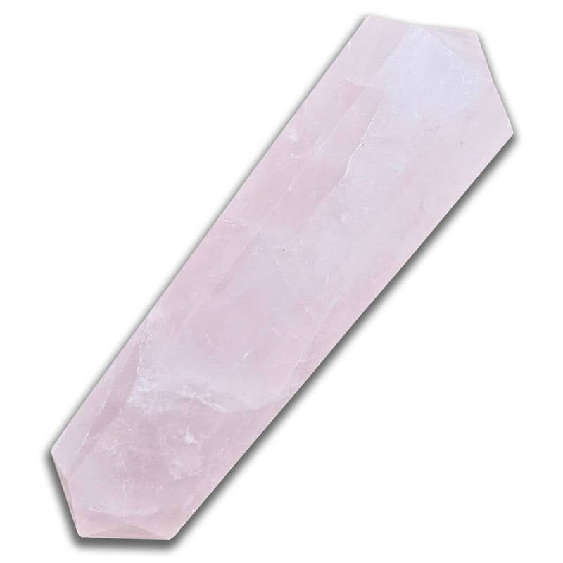 Double Point Stone.    Rose-Quartz-Stone-Stone-Double-Point. Natural Double Terminated Point Crystal.- Magic Crystal. Natural Double Terminated Point Crystal - MAGICCRYSTALS