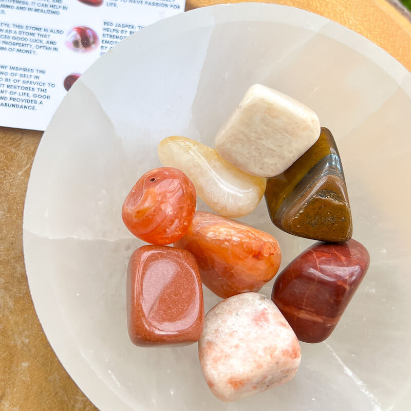 Looking for Sacral Chakra Crystals? Shop at MagicCrystals.com for Crystals for Sacral Chakra Opening. This chakra kit includes 9 Energy Healing Gemstones for Sacral Chakra focus on creativity, and sensuality. FREE SHIPPING available. Sacral Chakra known as Swadhisthana.