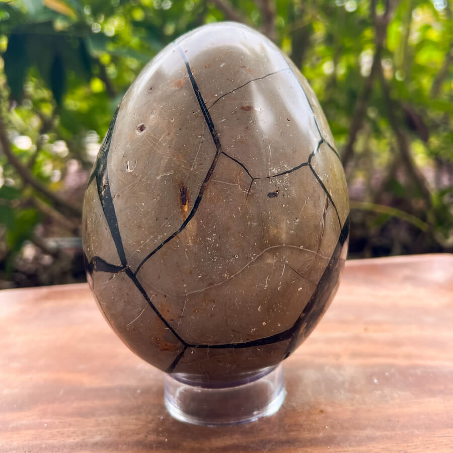 Natural Septarian Crystal Egg UV Reactive Stone Spiritual Healing Crystal Protection Meditation Glowing Energy Dragon Stone Home Decor Gift - MagicCrystals.com