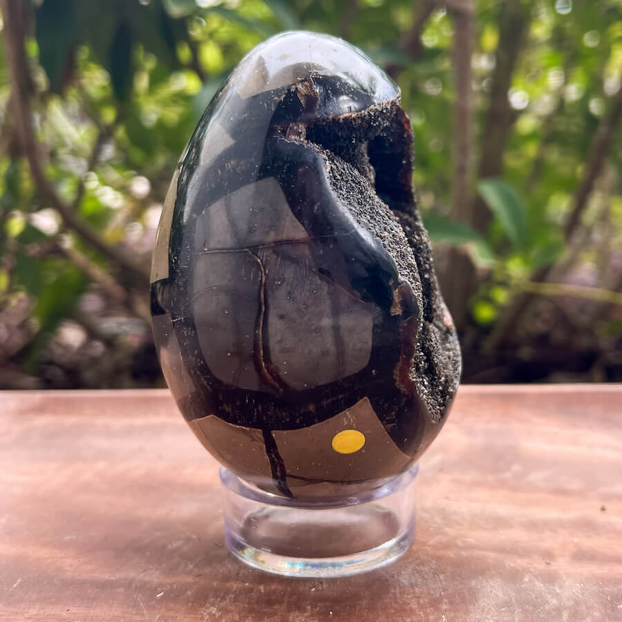 Natural Septarian Crystal Egg UV Reactive Stone Spiritual Healing Crystal Protection Meditation Glowing Energy Dragon Stone Home Decor Gift - MagicCrystals.com