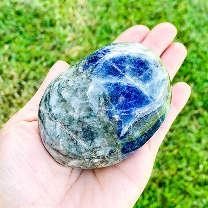 Sodalite-Polished-Stone. XL Polished Power Stone - Extra Large Tumbled Stone. XL Polished Power Stone - Extra Large Tumbled Stone - MagicCrystals