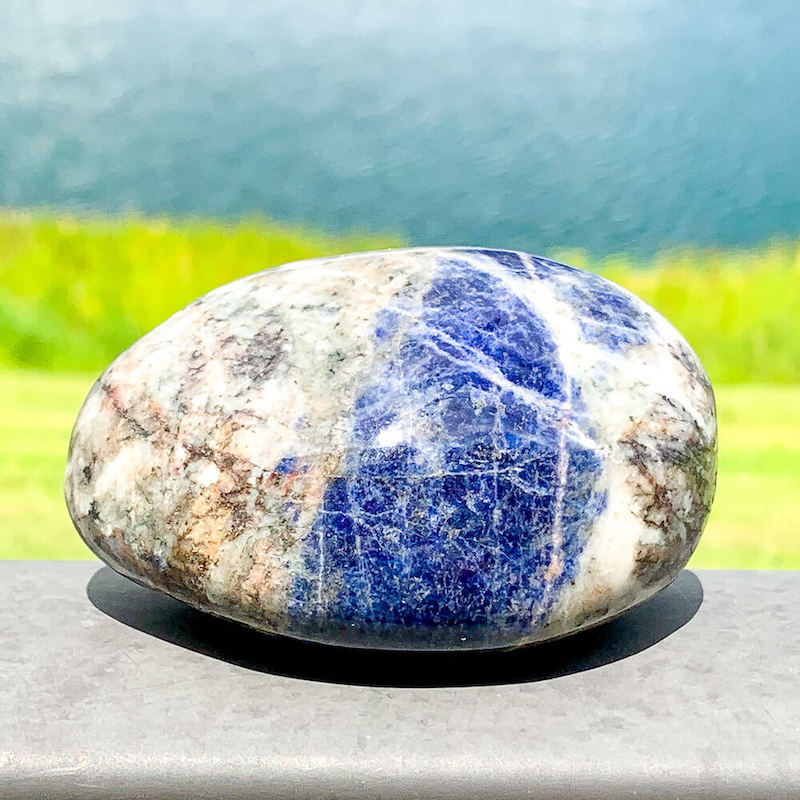 Sodalite-Polished-Stone. XL Polished Power Stone - Extra Large Tumbled Stone. XL Polished Power Stone - Extra Large Tumbled Stone - MagicCrystals