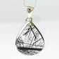 Tourmalinated Quartz Sterling Silver - Quartz Jewelry, a combination of Clear Quartz with Black Tourmaline inclusions. Check out Magic Crystals for the very best selection of tourmalinated quartz. Tourmaline Quartz necklace,EMF Protection,Grounding. pendant quartz tourmaline.Black tourmaline and clear quartz necklace. Tourmalinated-Quartz-SterlingSilver-Pendant -B