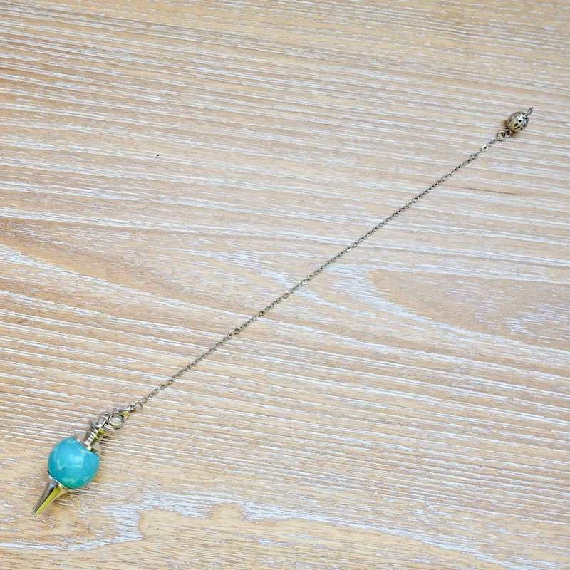 Turquoise Sphere Pendulum. Find Turquoise  Sphere Pendulum - Turquoise  Pendant crystal pendulum dowsing when you shop at Magic Crystals. Light Blue Pendulum.