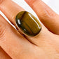 Tiger Eye Stone Sterling Silver Ring - Tiger Eye Jewelry  from MagicCrystals. High quality yellow tiger eye ring. Find a wide variety of yellow tiger eye jewelry. Handmade Tiger eye pieces for mother's day, Christmas, halloween, gift.