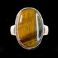 Tiger Eye Stone Sterling Silver Ring - Tiger Eye Jewelry from MagicCrystals. High quality yellow tiger eye ring. Find a wide variety of yellow tiger eye jewelry. Handmade Tiger eye pieces for mother's day, Christmas, halloween, gift.