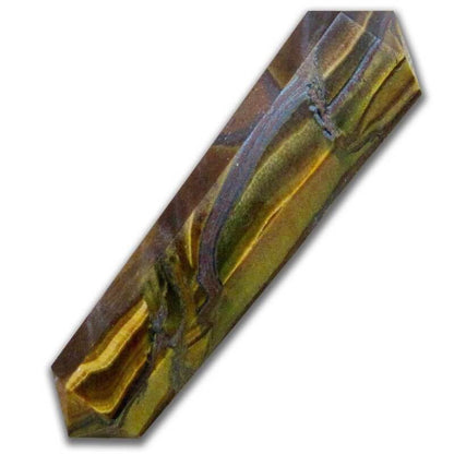 Double Point Stone.    Yellow-Tiger-Eye-Stone-Stone-Double-Point. Natural Double Terminated Point Crystal.- Magic Crystal. Natural Double Terminated Point Crystal - MAGICCRYSTALS