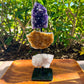 Amethyst, Citrine & Clear Quartz Crystal Set for Abundance, Clarity & Spiritual Growth