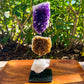 Amethyst, Citrine & Clear Quartz Crystal Set for Abundance, Clarity & Spiritual Growth