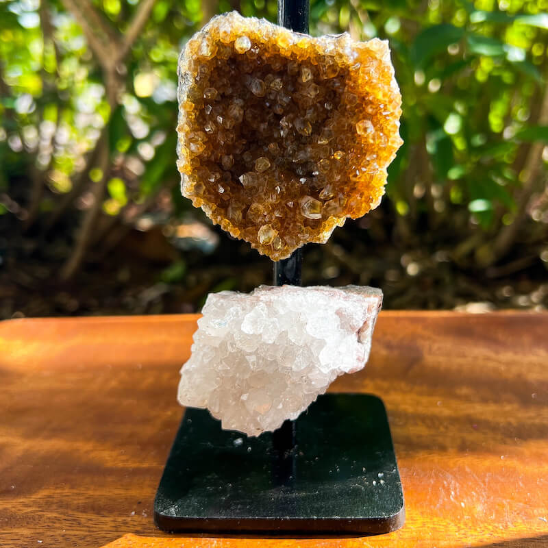 Amethyst, Citrine & Clear Quartz Crystal Set for Abundance, Clarity & Spiritual Growth