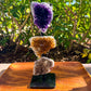 Amethyst, Citrine & Clear Quartz Crystal Set for Abundance, Clarity & Spiritual Growth