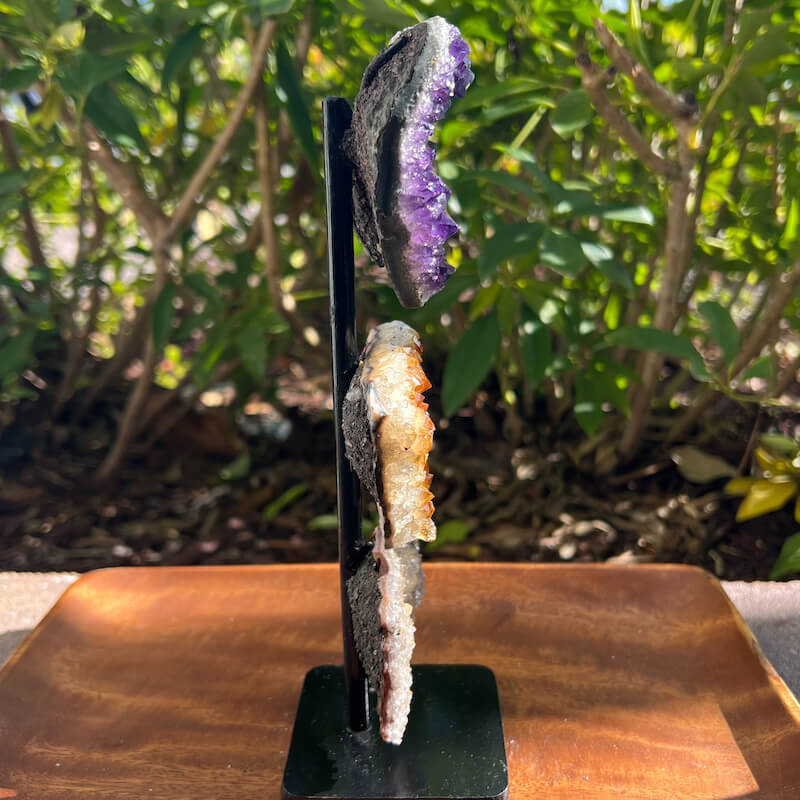 Amethyst, Citrine & Clear Quartz Crystal Set for Abundance, Clarity & Spiritual Growth