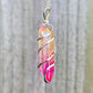 Looking for Pink and Yellow Aura Quartz Crystal Point ? Shop at Magic Crystals for a variety of Aura Quartz Crystal Rose Jewelry. Aura Quartz Crystal point. Raw Rose Aura Quartz Crystal Necklace, Healing Gemstone, Rose Aura Quartz Pendant. Raw Crystal Point Pendant Necklace, Wrap Necklace for Men Women
