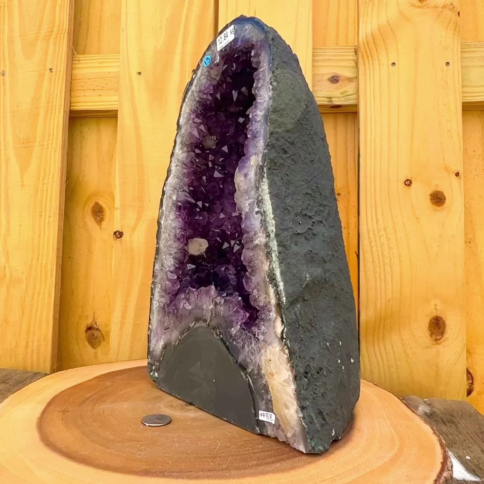 Amethyst-Cathedral-88 . Buy Magic Crystals - Large Druzy Amethyst Cathedral, Amethyst Stone, Purple Amethyst Point, Stone Point, Crystal Point, Amethyst Tower, Power Point at Magic Crystals. Natural Amethyst Gemstone for PROTECTION, PEACE, INSPIRATION. Magiccrystals.com offers FREE SHIPPING and the best quality gemstones.