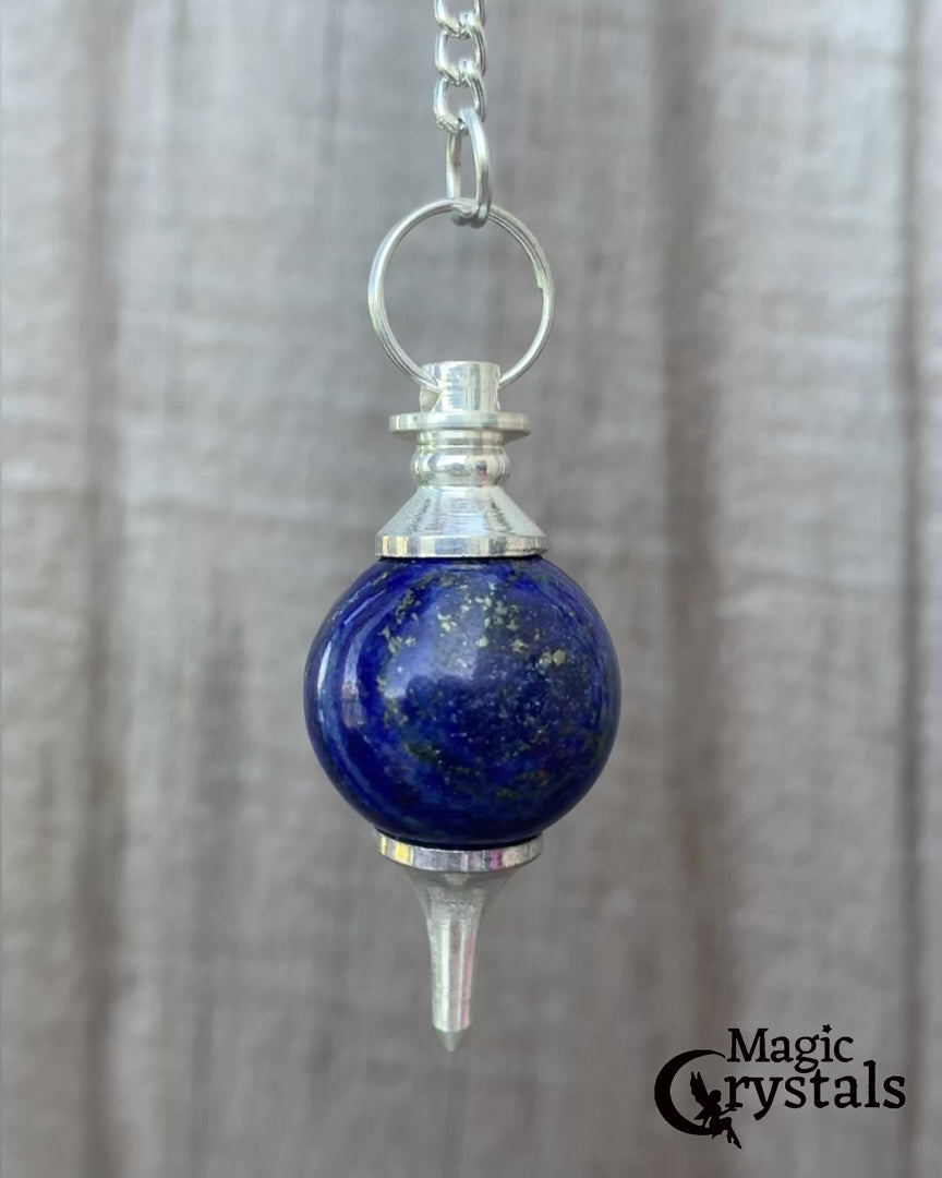 Lapis Lazuli Sphere Pendulum. Find Lapis Lazuli Sphere Pendulum - Lapis Lazuli Pendant crystal pendulum dowsing when you shop at Magic Crystals. Blue Pendulum.