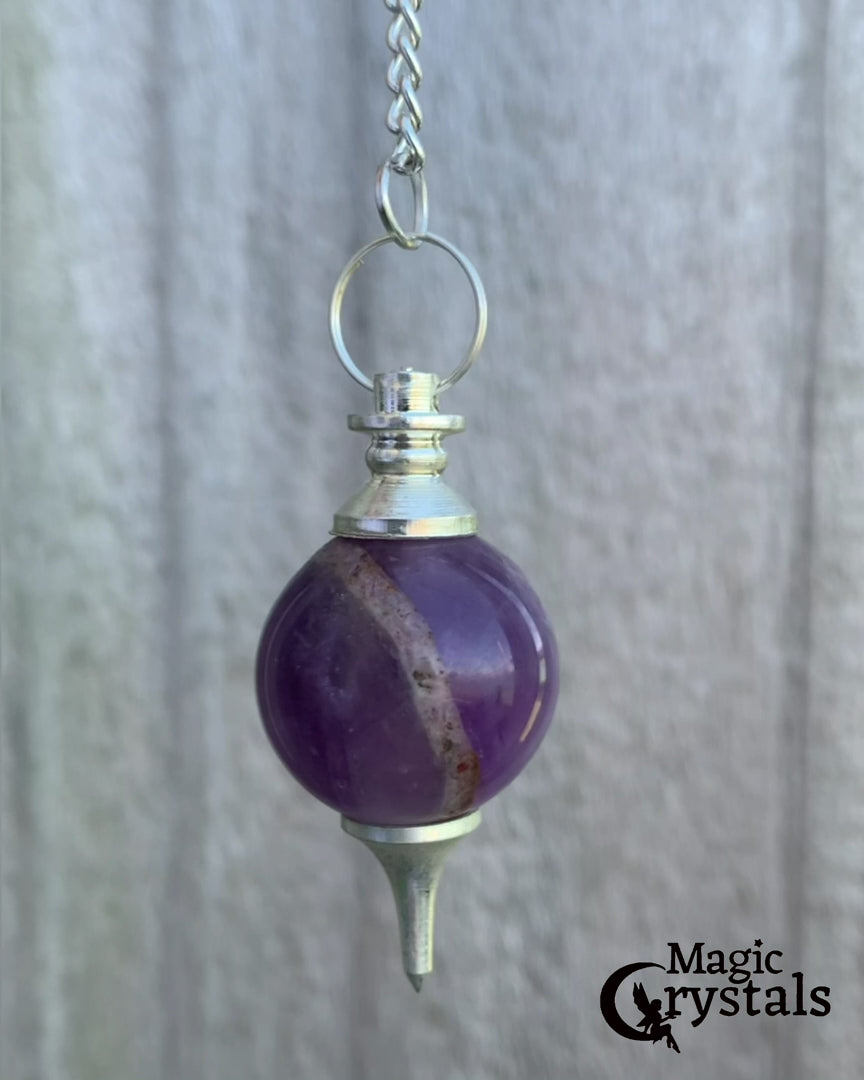 Amethyst Sphere Pendulum. Find Amethyst Sphere Pendulum - Amethyst Pendant crystal pendulum dowsing when you shop at Magic Crystals. Purple Pendulum.