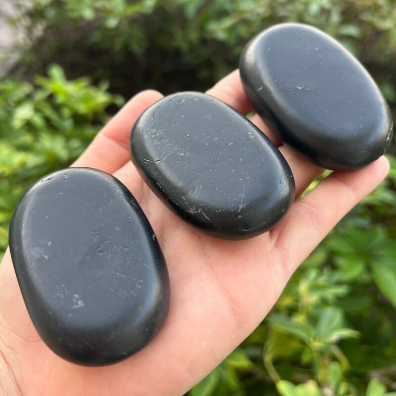Shop for Shungite Smooth Puffy Palm Touchstone at magic crystals. Genuine shungite stones. We carry a wide selection of Tumbled Stone, Healing Stones, Healing Crystal, Chakra Stones, Spiritual Stone, Small Stone. Chakra Healing Stone. free shipping available.  Block EMF's WIFI Radiation 5G. 