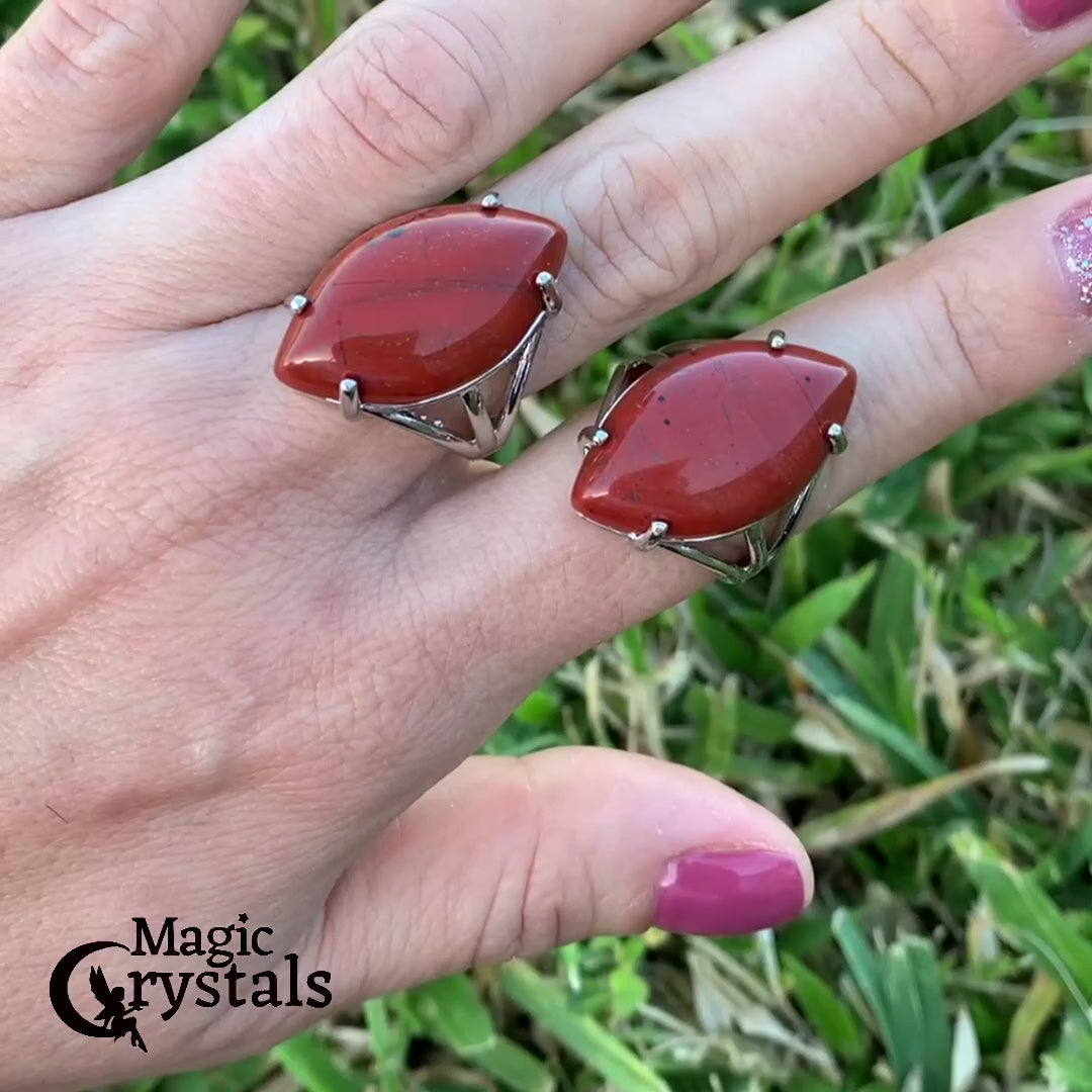 Red-Jasper-Crystal-Ring. Natural Stone Ring at MagicCrystals.com by Magic Crystals