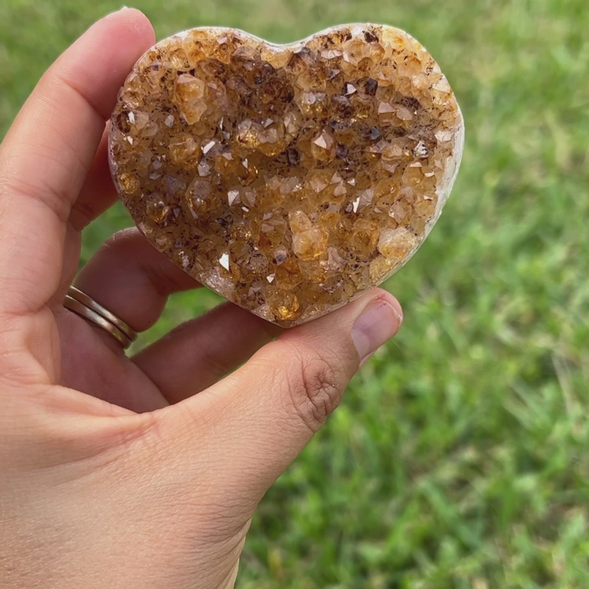 Citrine Druzy Heart Cluster. Citrine Crystal Cluster Heart Geode at Magic Crystals. Crystal Citrine Heart Cluster, Heart Citrine Crystal Cluster. Citrine Heart Druzy Crystal Cluster Geode Solar Plexus Stone Wealth Stone Citrine Crystal. Gemstone Carving Heart. FREE SHIPPING available.