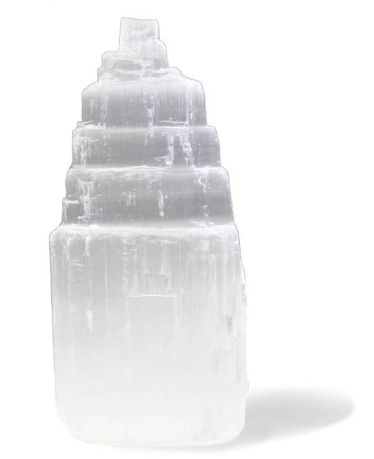 4" and 6" Natural White Selenite Tower-MINERALS-Magic Crystals