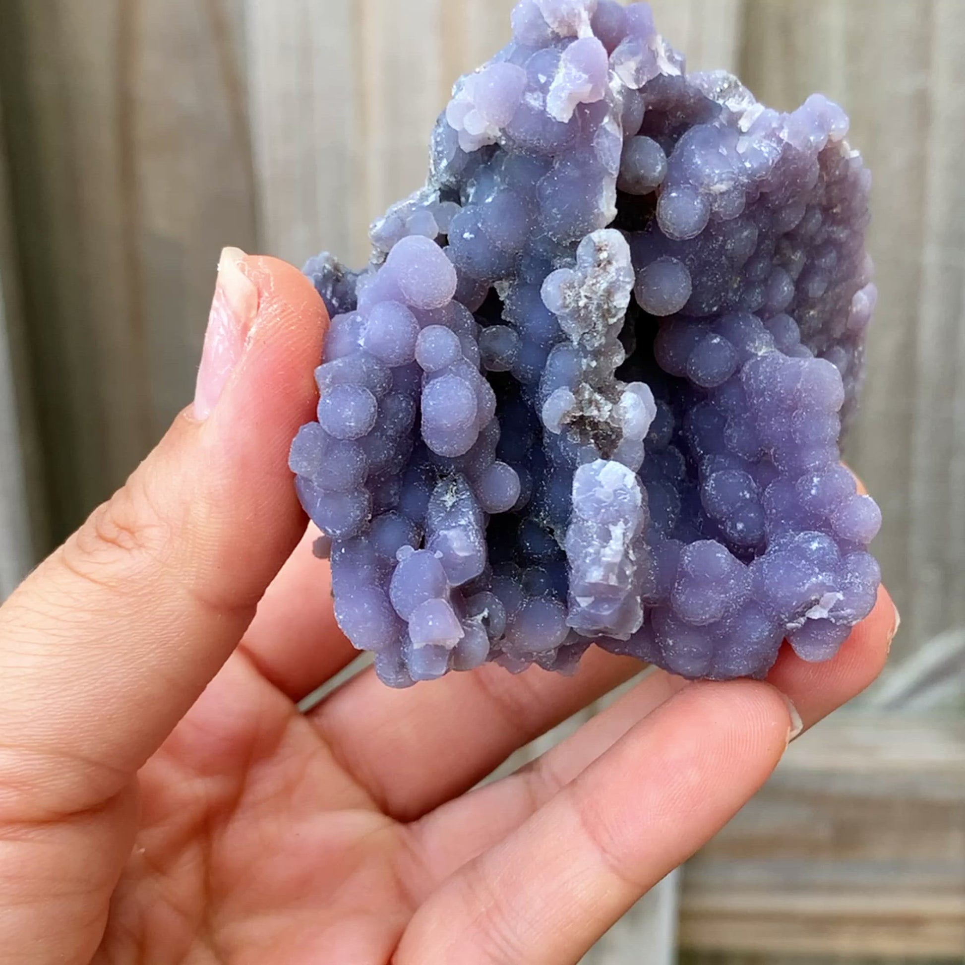 Looking for Natural Grape Agate Specimen - Purple grape stone - Quartz rough? Magic Crystals has Rough Grape Agate. Grape Agate is a tranquil and gentle stone. It allows for deep and intense levels of meditation in a short period of time. FREE SHIPPING AVAILABLE.