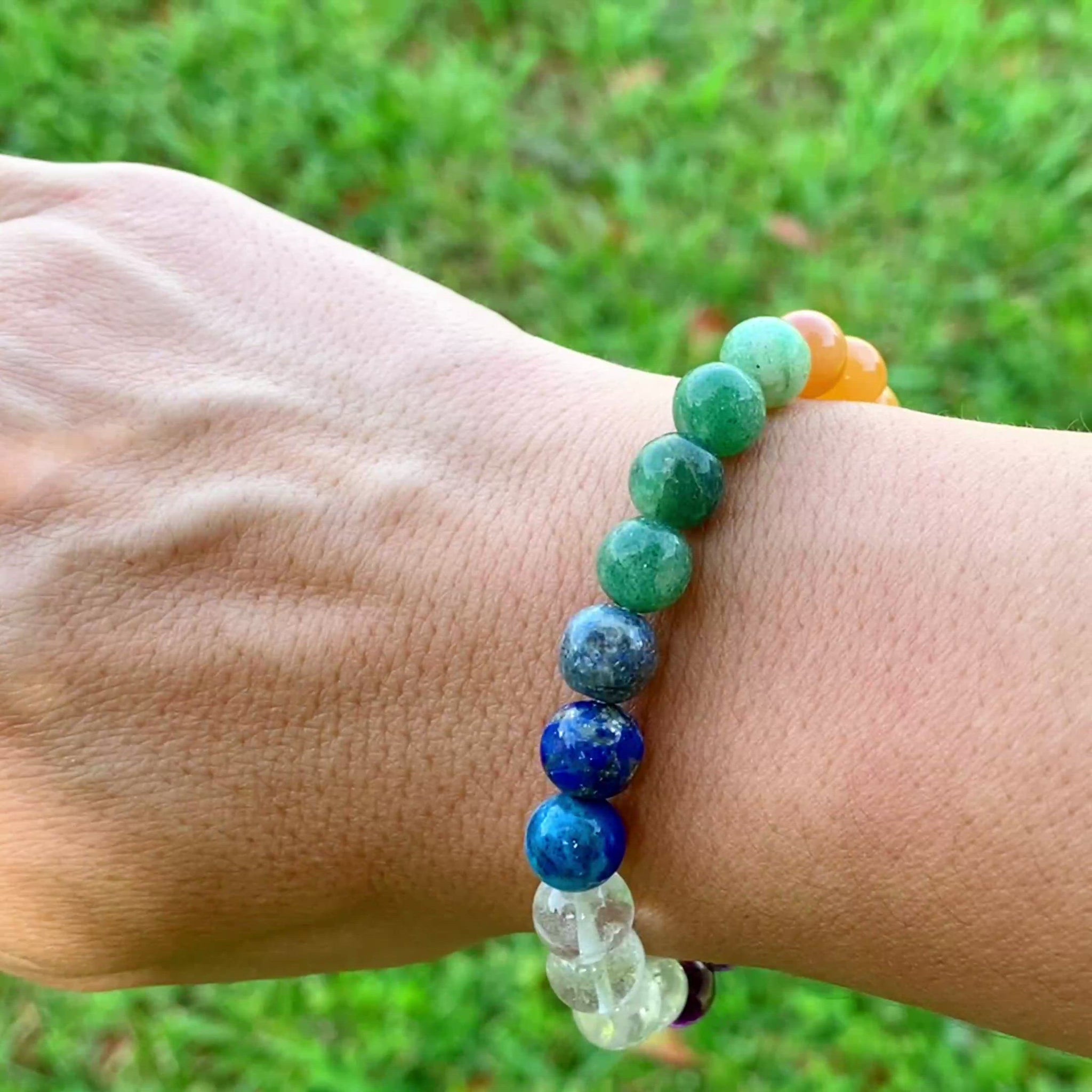 Looking for 7 Chakra Stone Beaded Bracelet? Shop at Magic Crystals for crystal healing Seven Chakra Jewelry. Reiki Healing Crystal Gemstone Yoga Energy Handmade Gift. FREE SHIPPING IS AVAILABLE. Beaded jewelry, and bracelets made for healing. Healing stone bracelet. Chakra jewelry.
