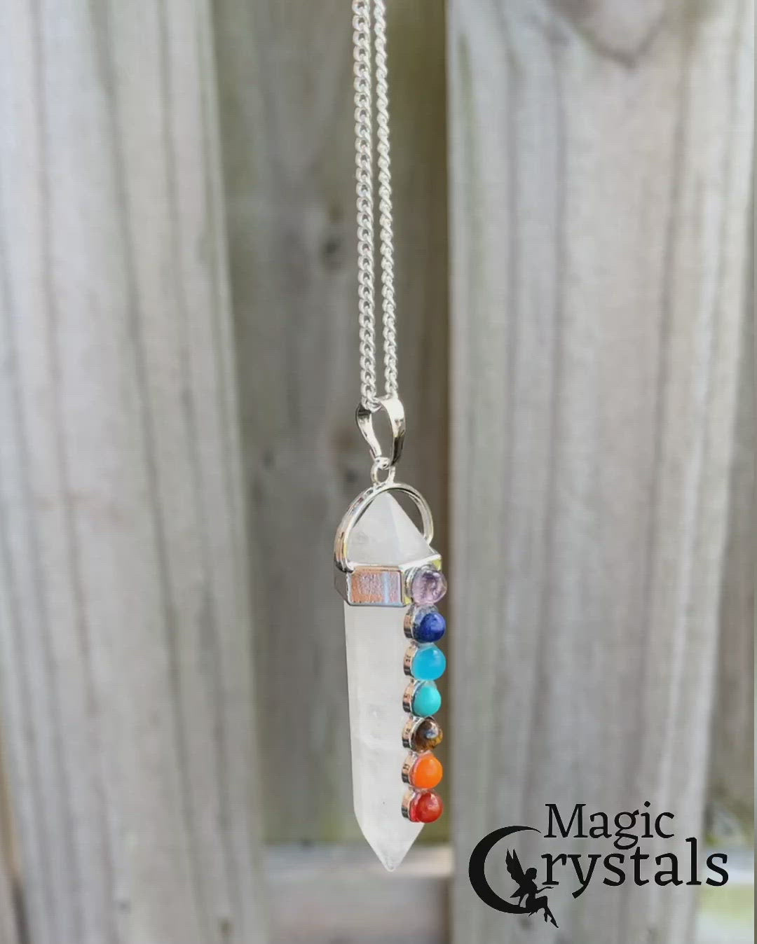 Enjoy free shipping on orders over $35 and easy returns every day at MagicCrystals.Com . This handmade Clear Quartz pendant features healing crystal beads representing each of the 7 Chakras. Check out our Clear Quartz pendant selection for the very best in unique or custom, handmade pieces.