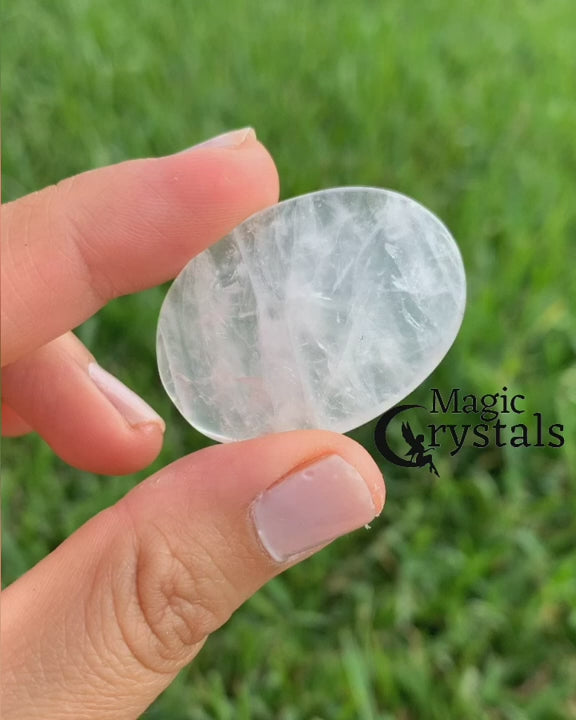 Clear-Quartz-Palm-Stone. Natural Gemstone Palm Stone.Looking for Natural Gemstone Palm Stone - Worry Meditation Stones? Shop at magiccrystals.com . Magic Crystals carries Palmstones - Meditation Stones with FREE SHIPPING AVAILABLE. Empathetic, supporting and glowing with soft, pretty color, this Jade palm stone is a wonderful crystal gift for someone you love.